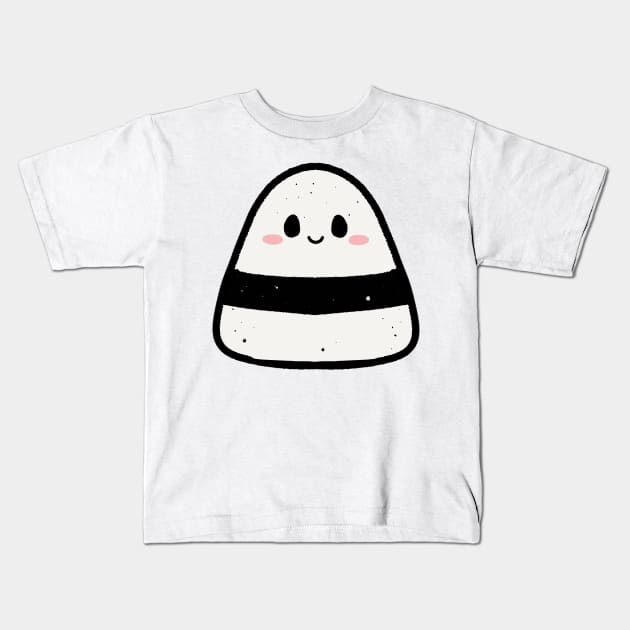 Kawaii Onigiri Kids T-Shirt by medimidoodles